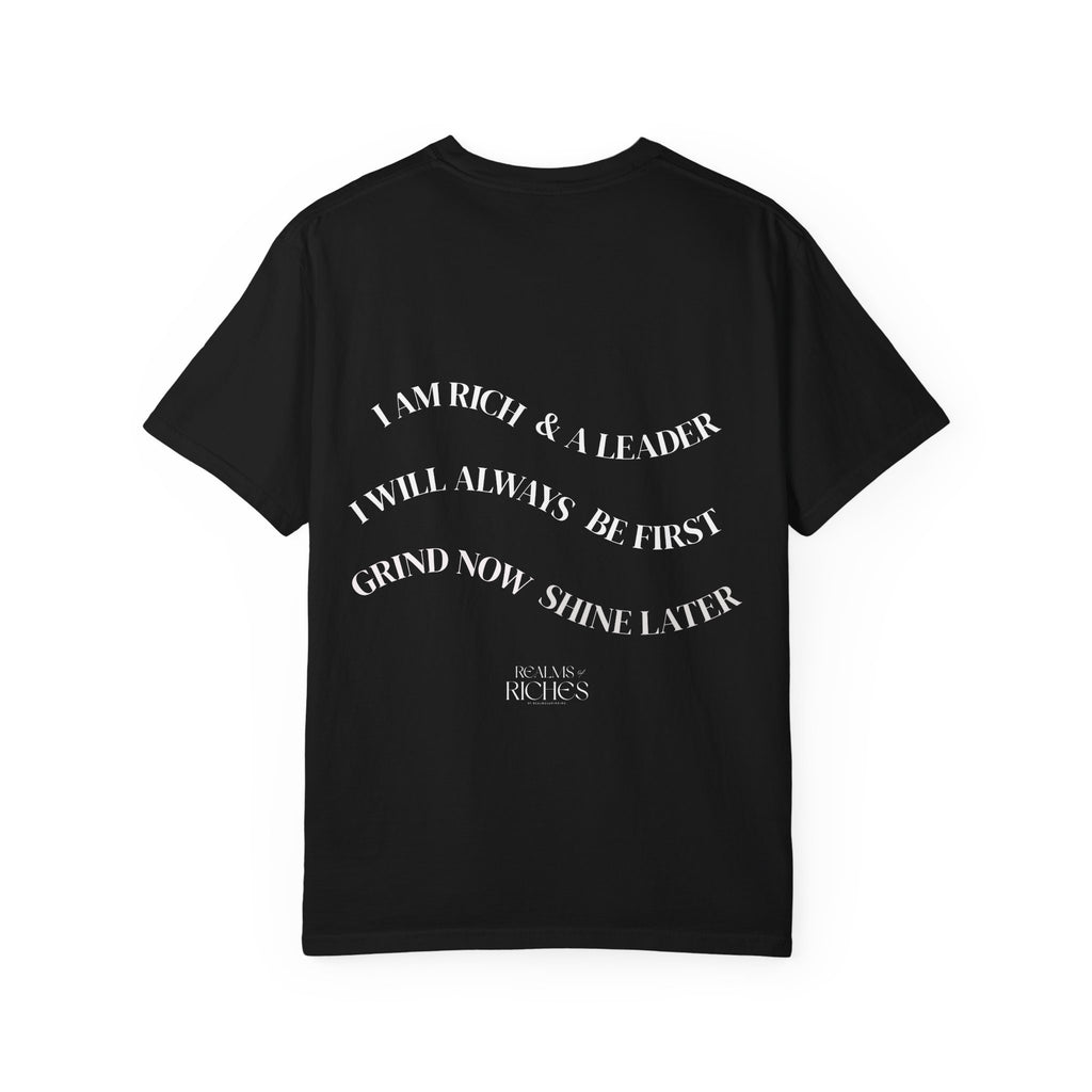 Motivational 'I Am Rich & A Leader' Graphic T-Shirt