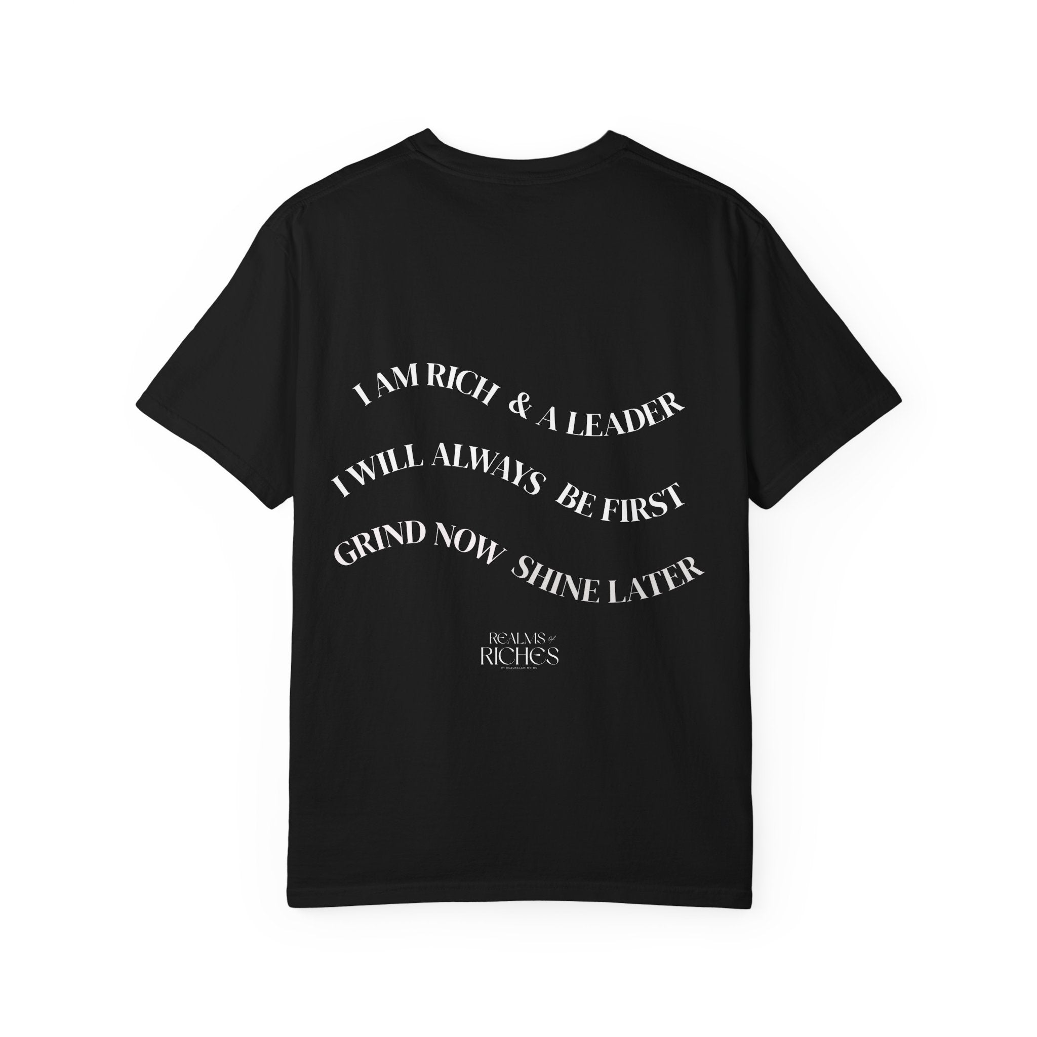 Motivational 'I Am Rich & A Leader' Graphic T-Shirt