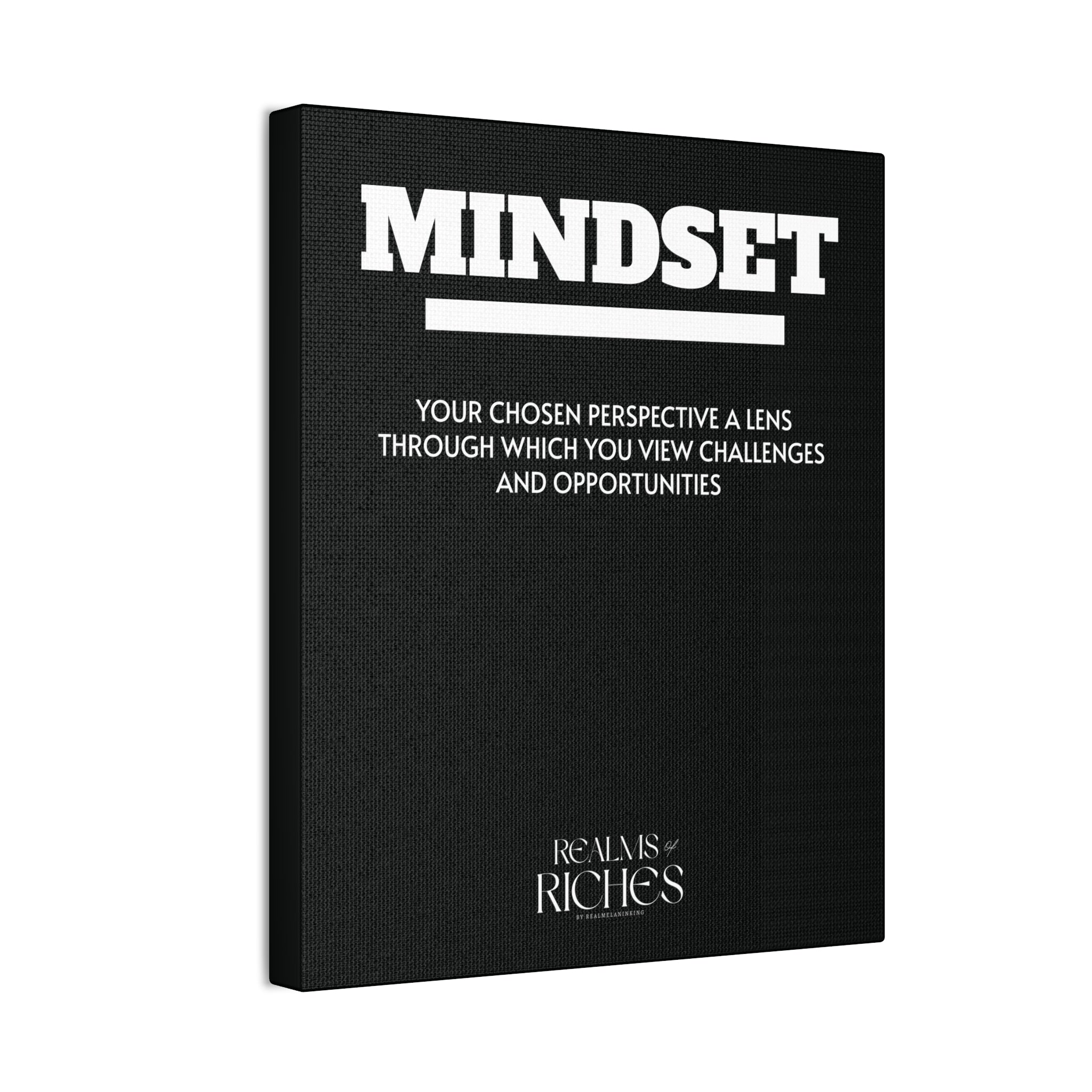 Mindset Canvas Wall Art — Motivational Quote Stretched Canvas