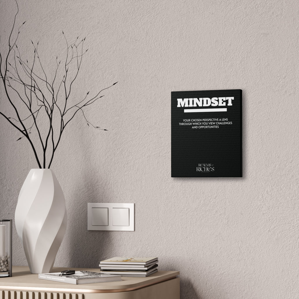 Mindset Canvas Wall Art — Motivational Quote Stretched Canvas