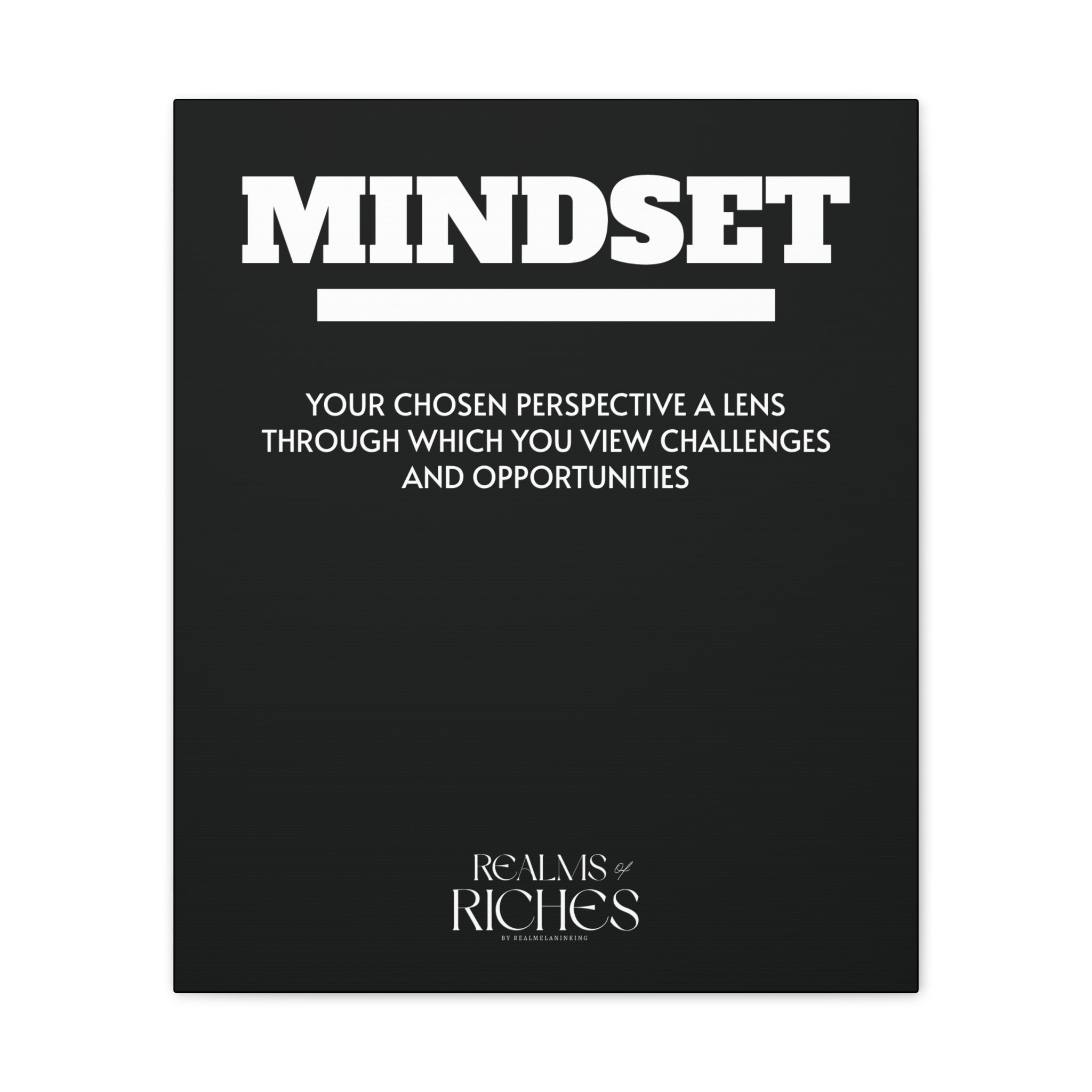 Mindset Canvas Wall Art — Motivational Quote Stretched Canvas