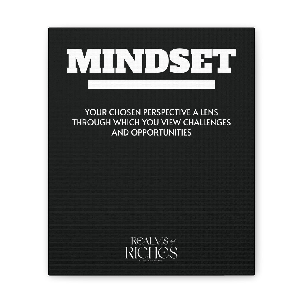 Mindset Canvas Wall Art — Motivational Quote Stretched Canvas