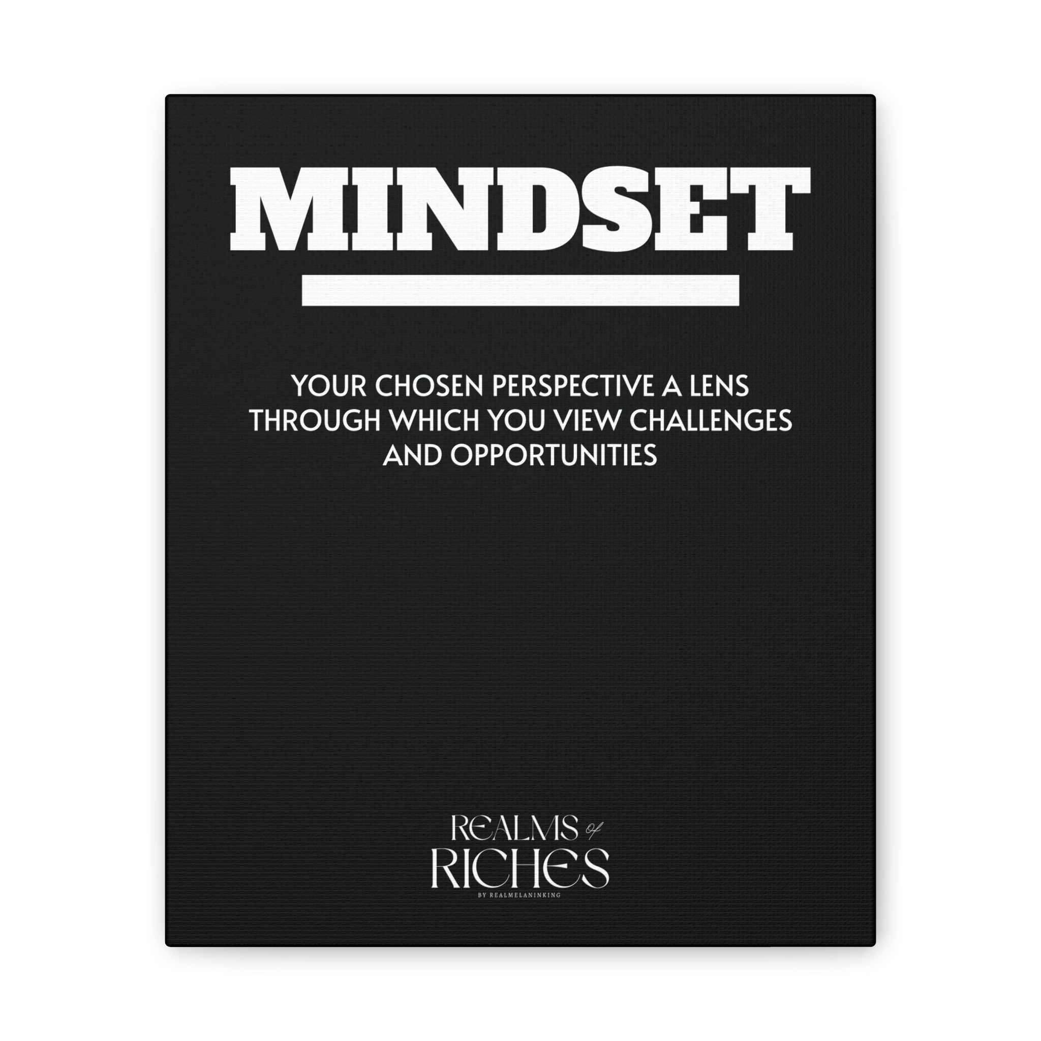 Mindset Canvas Wall Art — Motivational Quote Stretched Canvas